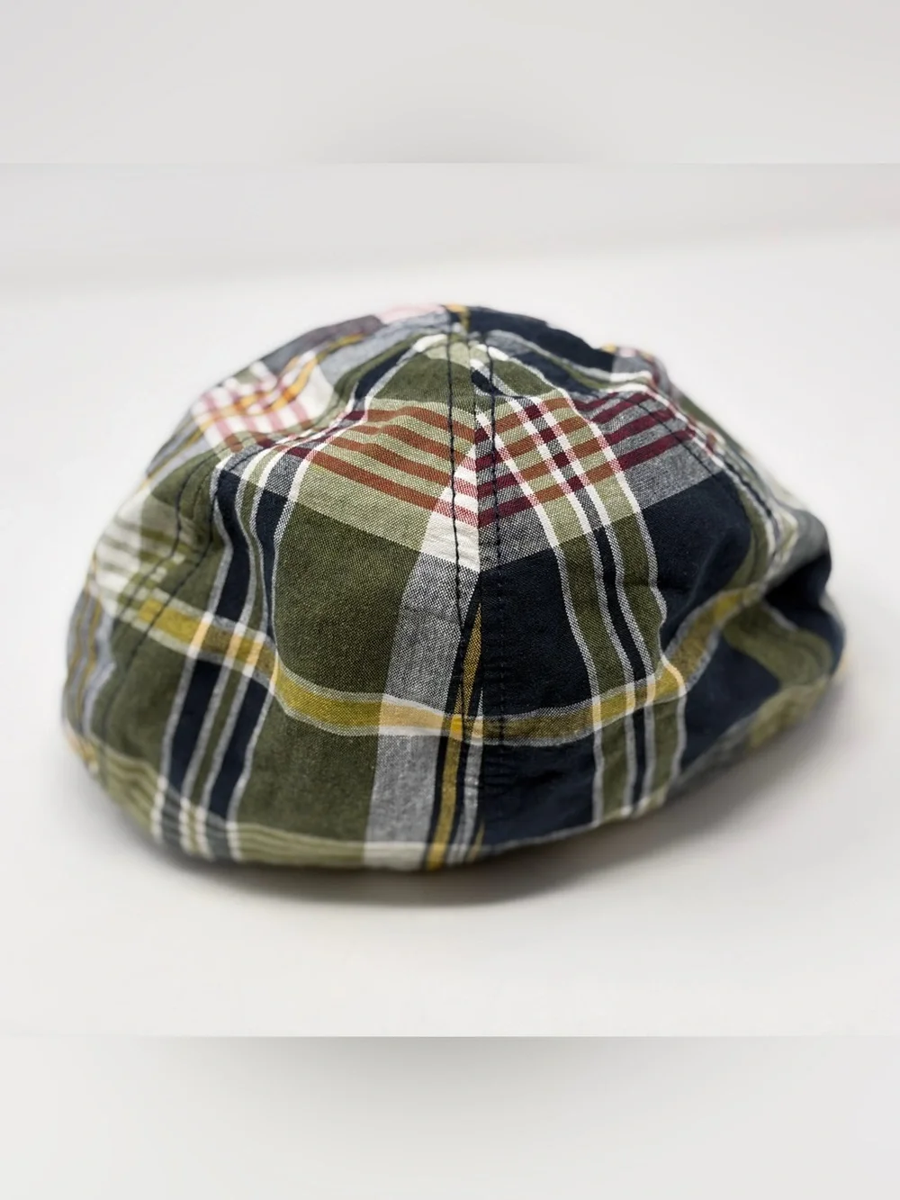 Gymboree Boys Plaid Green Navy Cap - Kids Cap Hat Accessory